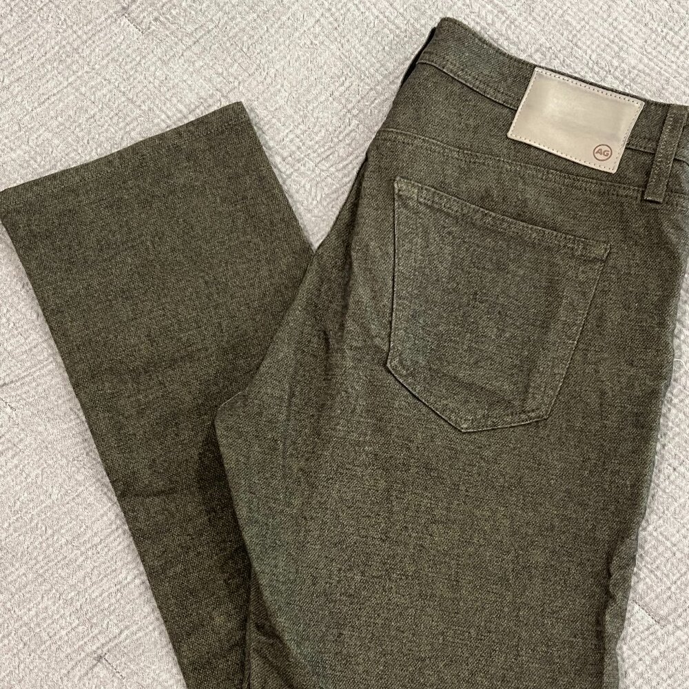 AG Everett Slim Straight Jeans - Green- Cotton Stretch - 32x34